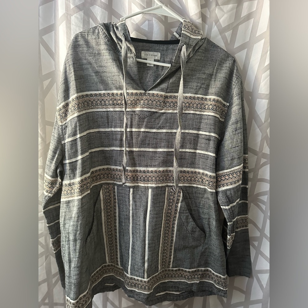 NWT, men’s long sleeve hoodie, sun stone, XL